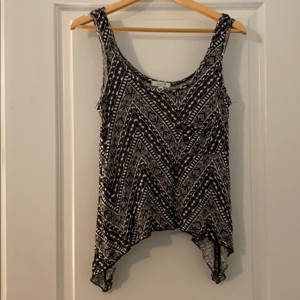 patterned tank top with small pocket